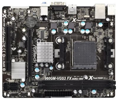 Лот: 5181675. Фото: 1. Мат.плата SocAM3 AMD760G Asrock... Материнские платы