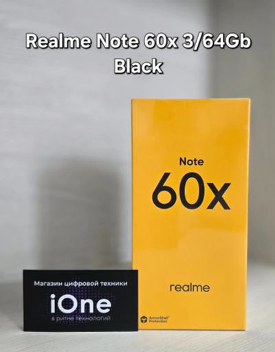 Лот: 25511362. Фото: 1. Realme Note 60X 3/64Gb Black... Смартфоны