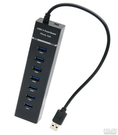 Лот: 17999955. Фото: 1. USB HUB M307 3.0 (7 портов USB... USB хабы