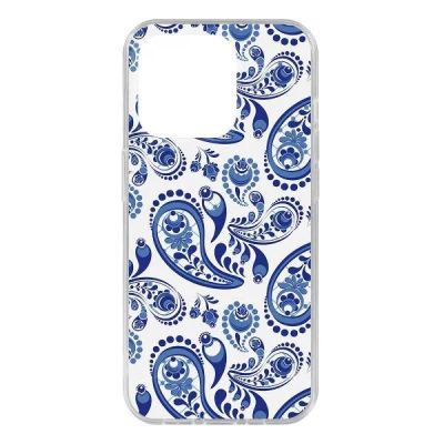 Лот: 25051443. Фото: 1. Чехол Krutoff Clear Case "Гжель... Чехлы, бамперы