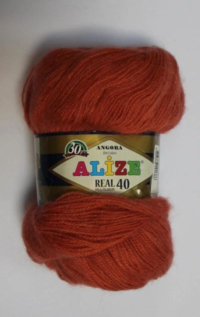 Лот: 11187215. Фото: 1. Пряжа Alize Angora Real 40%шерсть... Ткани, нитки, пряжа