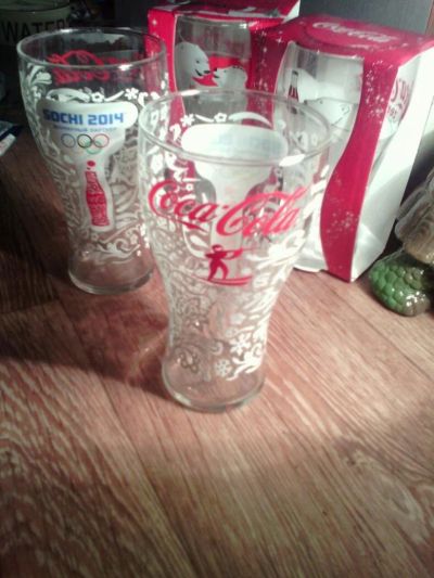 Лот: 10384197. Фото: 1. бокал стакан Coca-Cola зимняя... Кружки, стаканы, бокалы
