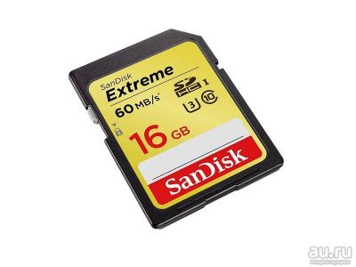 Лот: 10149202. Фото: 1. 16GB Карта памяти SDHC SanDisk... Карты памяти