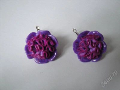 Лот: 345723. Фото: 1. Изделия из полимерной глины,серьги... Серьги, каффы