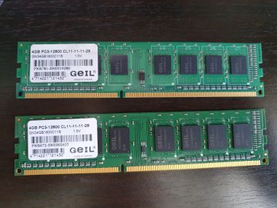 Лот: 14583281. Фото: 1. Память ОЗУ DDR3 2 x 4gb Geil 1600... Оперативная память