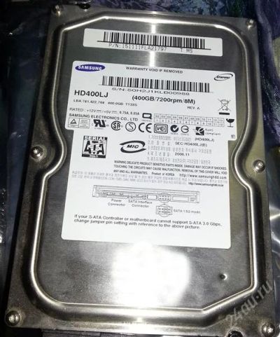 Лот: 2464935. Фото: 1. Жесткий диск HDD 400 Gb SATA-II... Жёсткие диски (HDD)