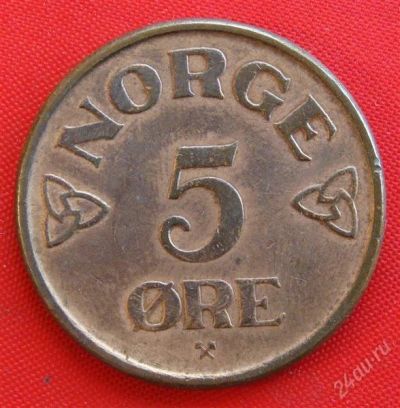 Лот: 1576692. Фото: 1. (№344-2/LS) 5 эре 1955 (Норвегия... Европа