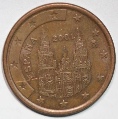 Лот: 8649340. Фото: 1. 5 евроцентов 2001 год. Испания. Европа
