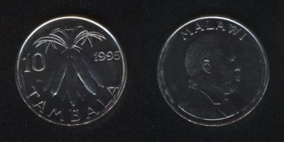 Лот: 4935648. Фото: 1. 10 тамбала Малави 1995г. Африка