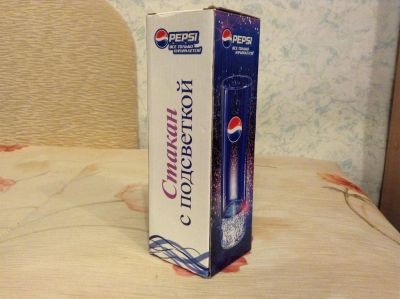 Лот: 3464899. Фото: 1. Стакан pepsi светящийся. Кружки, стаканы, бокалы