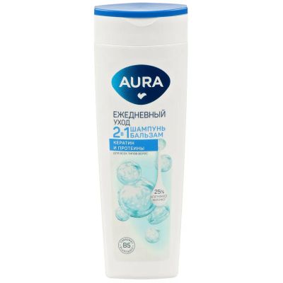 Лот: 25545772. Фото: 1. Шампунь-бальзам Aura, Ежедневный... Уход за волосами 