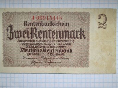 Лот: 19168165. Фото: 1. Банкнота. 2 марки 1937 год. Германия и Австрия