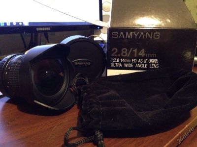 Лот: 5576199. Фото: 1. Samyang 14mm f/2.8 Canon EF состояние... Объективы
