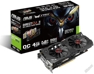 Лот: 14033668. Фото: 1. Asus GeForce GTX 970 STRIX 4Gb... Видеокарты