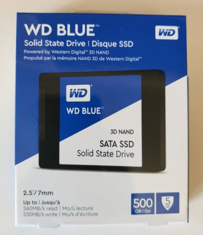 Лот: 15681845. Фото: 1. SSD 2.5 WD Blue 500 Gb Новый. SSD-накопители