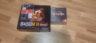 Лот: 17674561. Фото: 1. Комплект Ryzen/16GB/B450. Комплекты запчастей