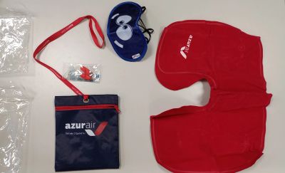 Лот: 23526511. Фото: 1. Azur air Набор : Подушка надувная... Спальные мешки, надувные кровати, коврики туристические