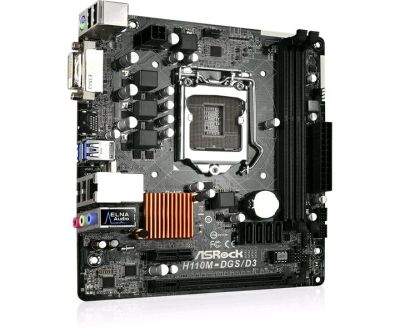 Лот: 12873743. Фото: 1. Asrock H110-M dgs/d3. Материнские платы