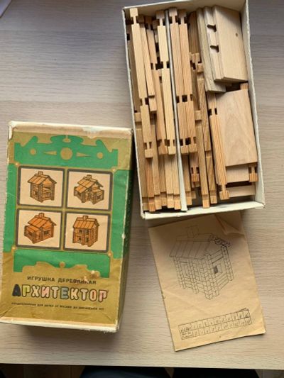 Лот: 19005523. Фото: 1. Конструктор деревянный "Архитектор... Конструкторы