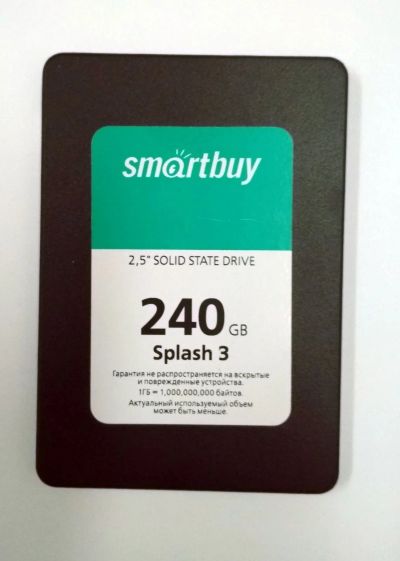 Лот: 16803194. Фото: 1. SSD 240Гб Smartbuy Splash 3. SSD-накопители