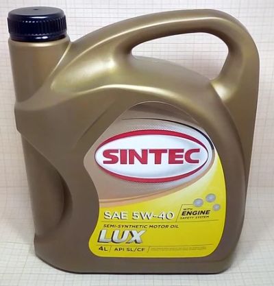 Лот: 18613425. Фото: 1. Sintec люкс sae 5w-40 api sl cf... Масла, жидкости