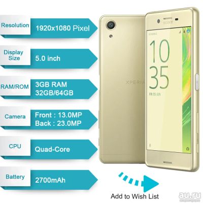 Лот: 15040014. Фото: 1. Sony Xperia X Perfomance dual... Смартфоны