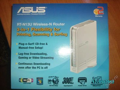 Лот: 1809534. Фото: 1. ASUS RT-N13U. Маршрутизаторы (роутеры)