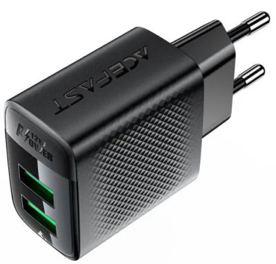Лот: 25789890. Фото: 1. Сетевая зарядка ACEFAST A86 12W... USB-флеш карты