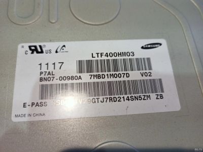 Лот: 17638447. Фото: 1. Подсветка LTF400HM03 Samsung LE40D550K1W. Запчасти для телевизоров, видеотехники, аудиотехники