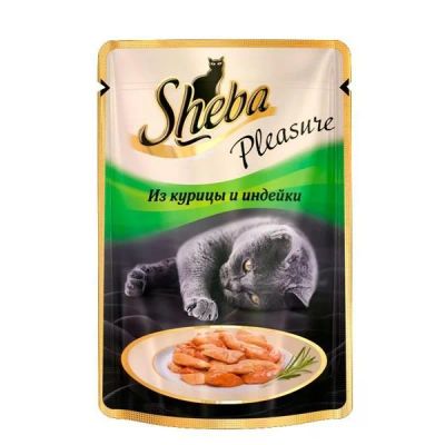 Лот: 15055683. Фото: 1. Корм (Шеба) Pleasure курица индейка... Корма