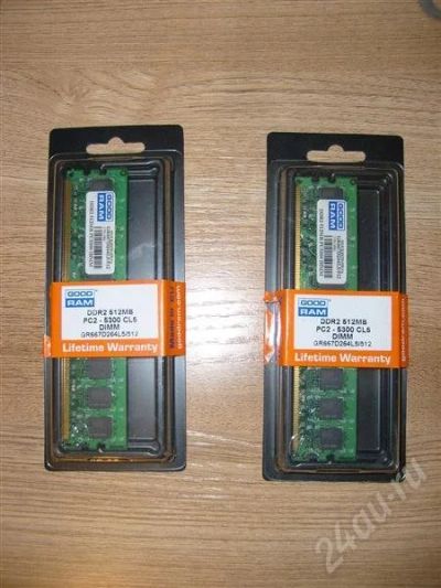 Лот: 404422. Фото: 1. оператива goodram ddr2 512 mb... Оперативная память