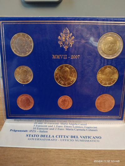 Лот: 19612255. Фото: 1. Ватикан - Буклет набор 2007 -... Наборы монет