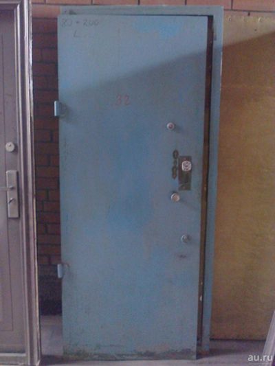 Лот: 8600584. Фото: 1. Дверь металлическая синяя. Двери входные