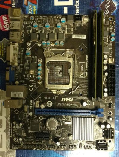 Лот: 10573166. Фото: 1. Продам материнскую плату MSI H61M-P20. Материнские платы