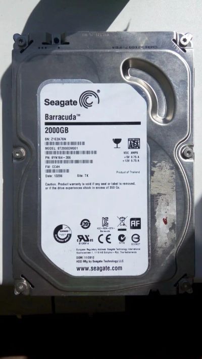 Лот: 7644598. Фото: 1. HDD Seagate Baracuda ST2000DM001. Жёсткие диски
