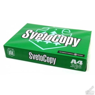 Лот: 9890734. Фото: 1. Бумага Svetocopy A4 500 листов. Бумага