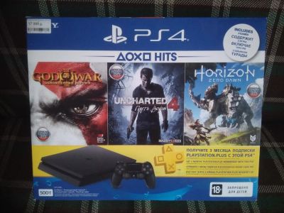 Лот: 10777108. Фото: 1. Sony Playstation 4 Slim (500 Гб... Игровые приставки, консоли