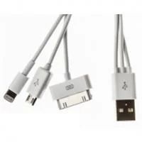 Лот: 2973027. Фото: 1. USB Кабель-переходник 3в1: microUSB... Дата-кабели, переходники