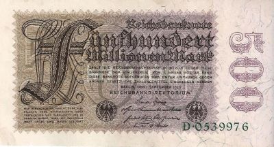 Лот: 17077709. Фото: 1. 500 000 000 марок 1923 год . Германия... Германия и Австрия