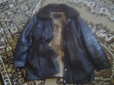 Лот: 3703876. Фото: 1. Куртка кожаная зимняя. Верхняя одежда