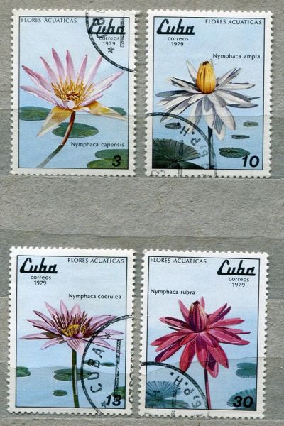 Лот: 15079995. Фото: 1. 1979 Куба Водные растения Цветы... Марки