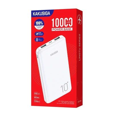 Лот: 22142986. Фото: 1. Power Bank KAKUSIGA KCS-660 10000mAh... Внешние, портативные аккумуляторы для смартфонов (Power bank)