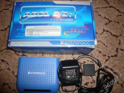 Лот: 524374. Фото: 1. Модем Интеркросс Adsl 2/2+до 24... Проводные модемы
