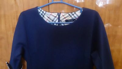 Лот: 8029035. Фото: 1. синее платье в стиле burbery. Платья