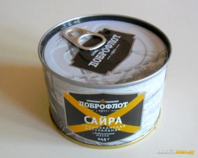 Лот: 8996397. Фото: 1. Сайра с добавлением масла. Доброфлот... Консервы