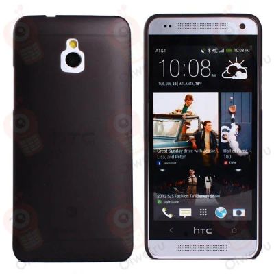 Лот: 3669388. Фото: 1. Чехол для HTC One Mini Прозрачный-Черный-Матовый. Чехлы, бамперы
