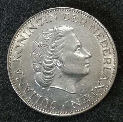 Лот: 23363698. Фото: 1. 2½ гульдена 1960 года. Нидерланды... Европа