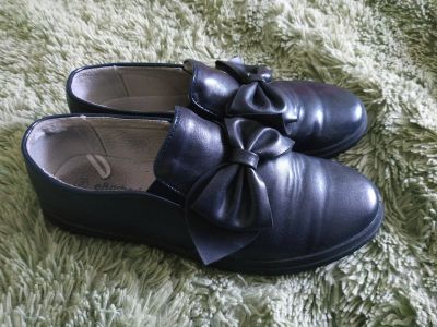 Лот: 16414933. Фото: 1. Туфли 36р темно синие. Туфли