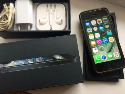 Лот: 9003900. Фото: 1. Продам iPhone 5,16gb, Черный... Смартфоны
