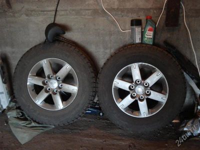 Лот: 1162930. Фото: 1. Диски с резиной от MMC PAJERO. Шины на дисках